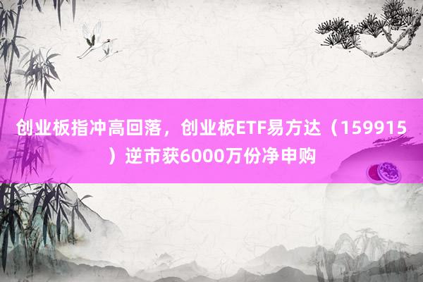 创业板指冲高回落，创业板ETF易方达（159915）逆市获6000万份净申购