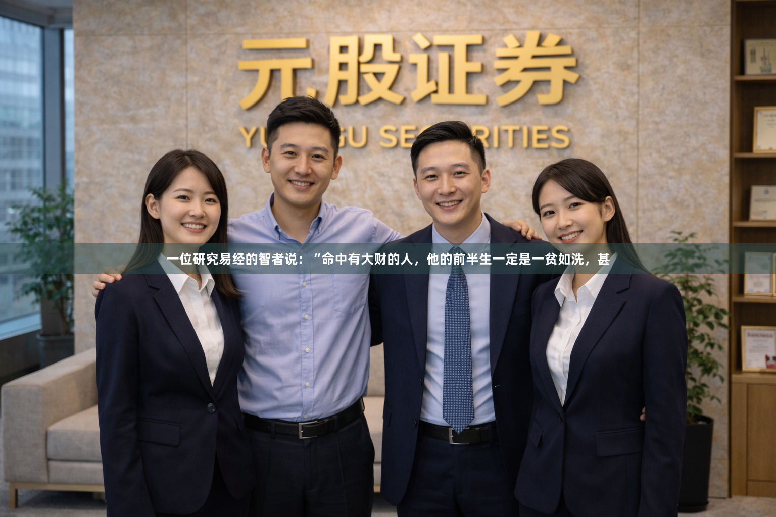 一位研究易经的智者说：“命中有大财的人，他的前半生一定是一贫如洗，甚