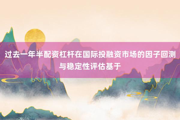 过去一年半配资杠杆在国际投融资市场的因子回测与稳定性评估基于