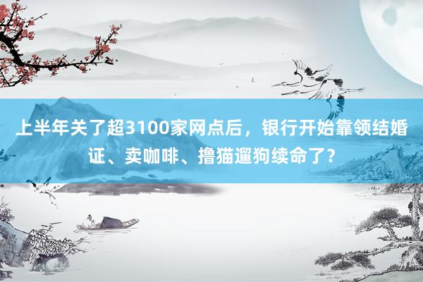 上半年关了超3100家网点后，银行开始靠领结婚证、卖咖啡、撸猫遛狗续命了？