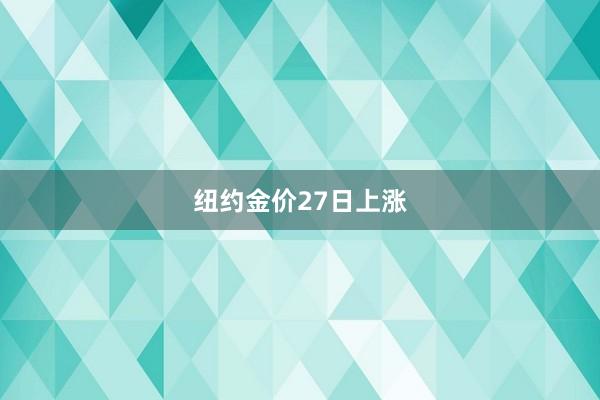 纽约金价27日上涨