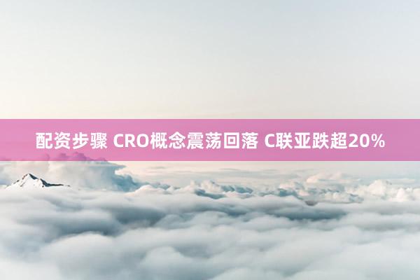 配资步骤 CRO概念震荡回落 C联亚跌超20%